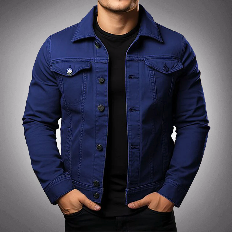 Variant image for Herrjacka Denim Mångsidig Stil Högkvalitativ Blandning-22