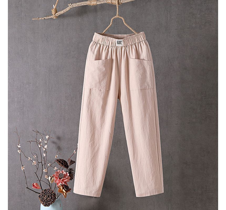 Herrbyxor Linnebyxa Herr Lätt Passform Bomull och Linne 6