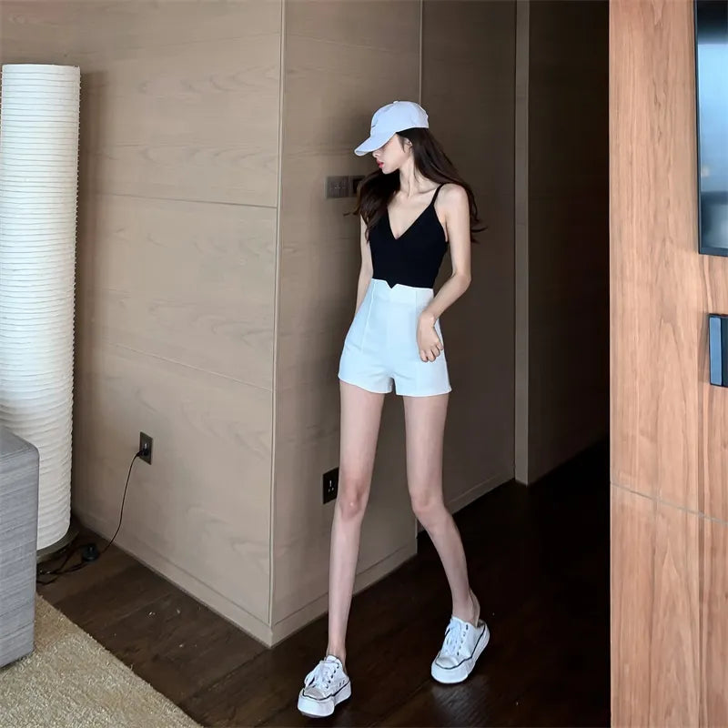 Dam Stretchshorts Elegant Passform Stretchigt Tyg-4