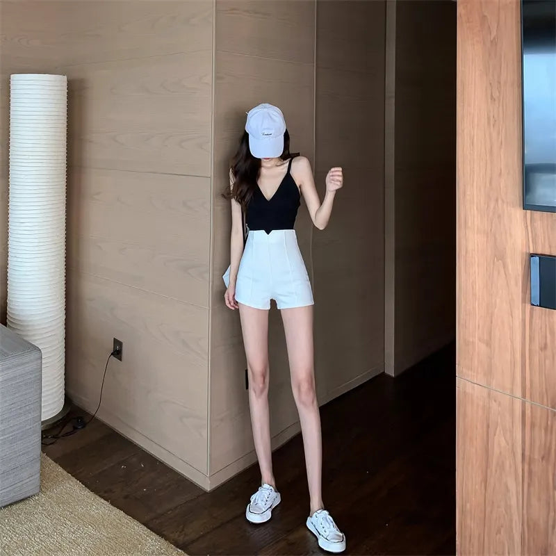 Dam Stretchshorts Elegant Passform Stretchigt Tyg-5
