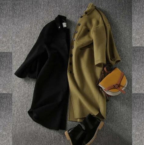 Lång Vinterjacka Dam Elegant Andningsbart Tyg 3