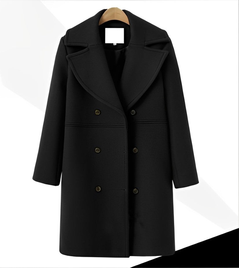Lång Vinterjacka Dam Ull Elegant Design för Kalla Dagar 5