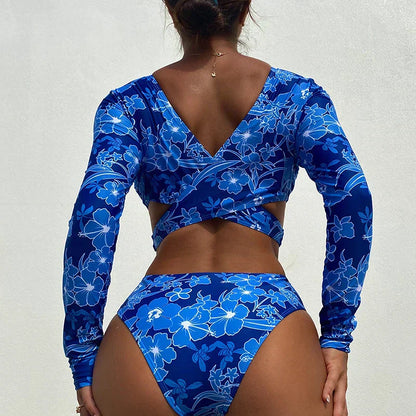 Baddräkt Dam Tryckt Andningsbart Material Elegant Design-2