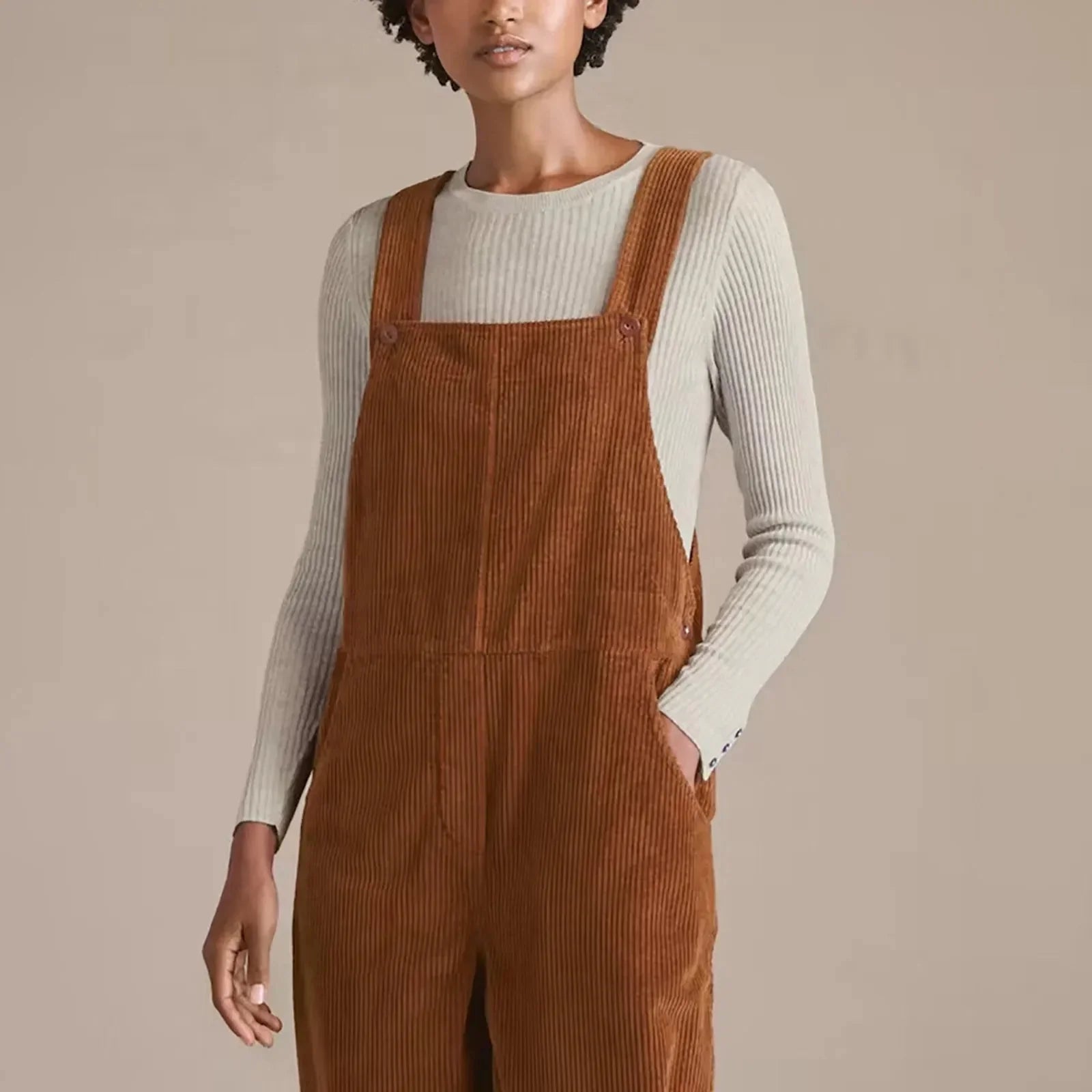 Dam Jumpsuit Ärmlös Lyxig Sladd-2