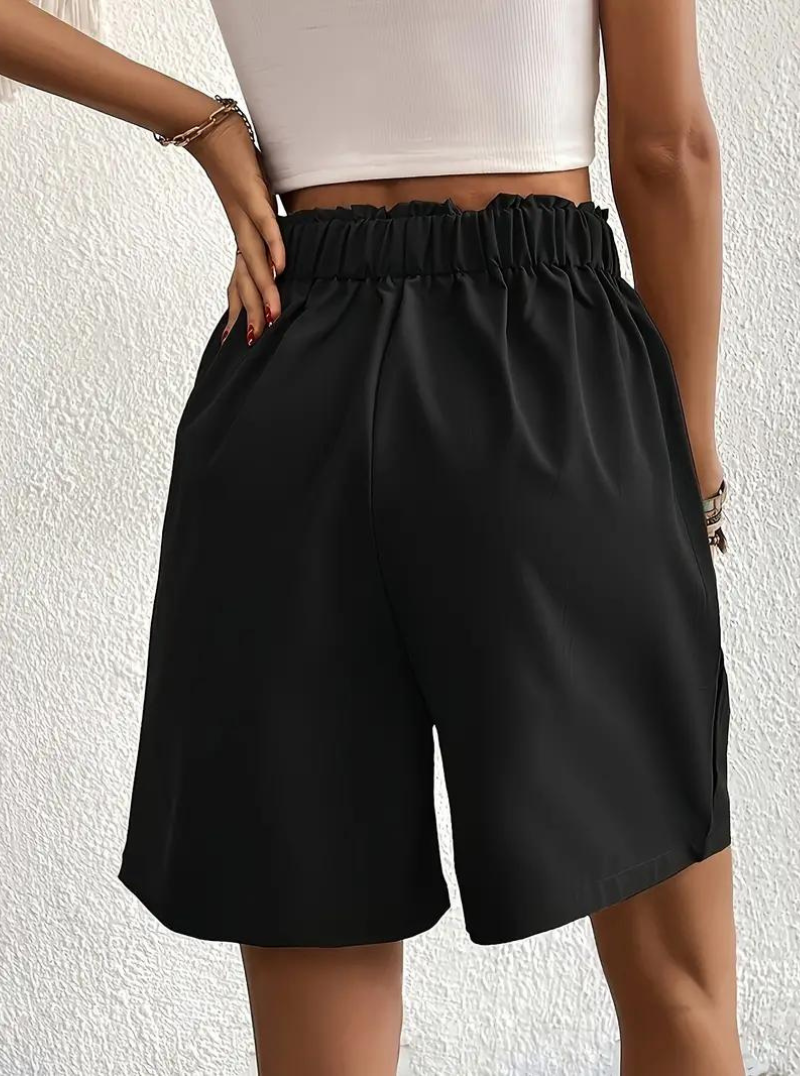 Dam Shorts Höga Midja Breda Ben Polyester 2