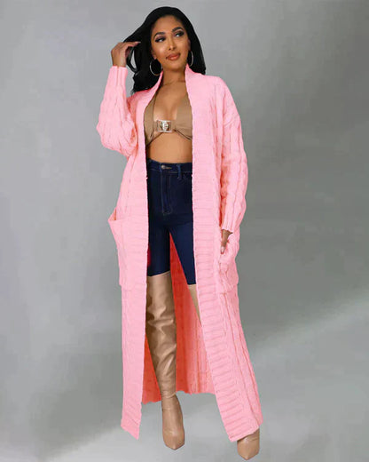 Variant image for Lång Kofta Dam V-ringning Mjuk Bomull-71