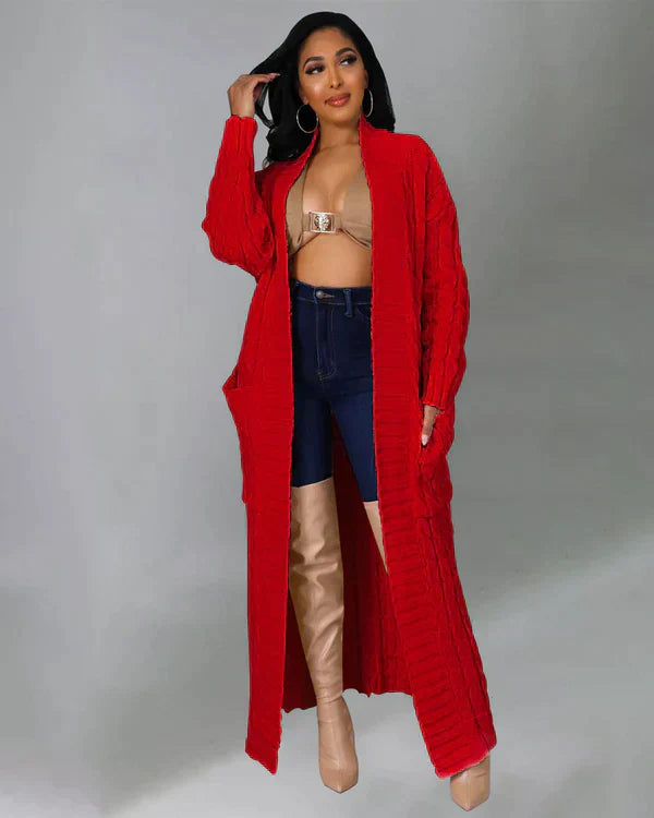 Variant image for Lång Kofta Dam V-ringning Mjuk Bomull-66