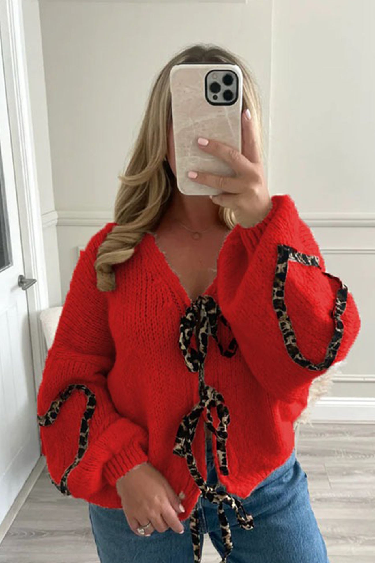 Damjacka Leopardmönster Trendig Design Polyester-1