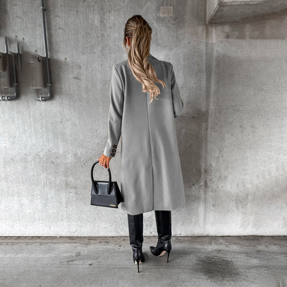 Damenjacke aus Polyester – Moderne Elegante Winterjacke in Schwarz, Blau und Grau, Warm und Bequem, Ideal für Alltag und Festlichkeiten 6
