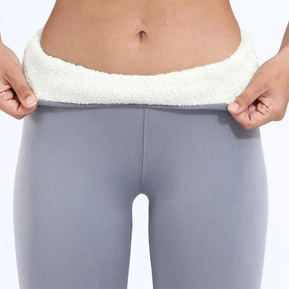 Damleggings Fleece Vinter Hög Midja Termisk Komfort 9