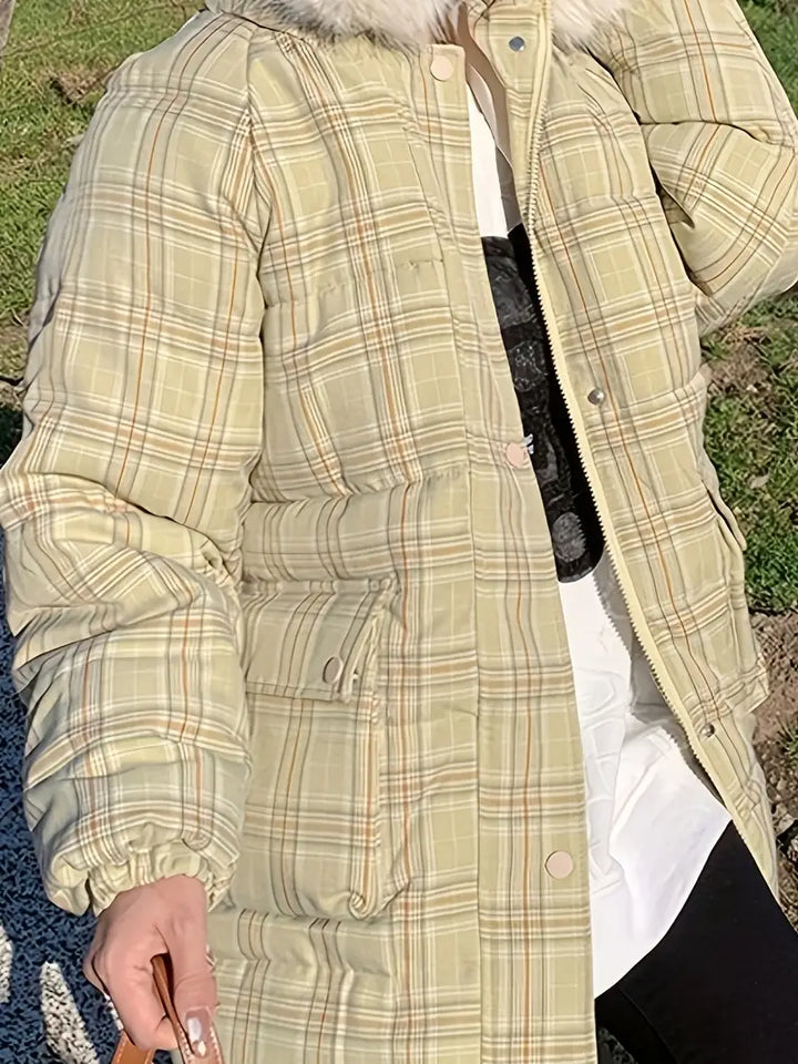 Lång Vinterrock Dam Elegant Design Högkvalitativt Material-2