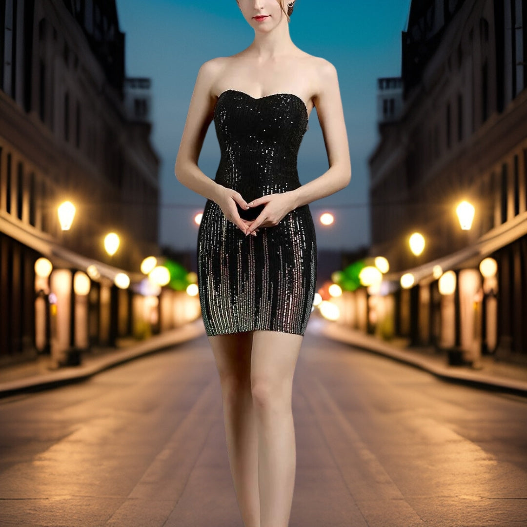 Variant image for Dam Cocktailklänning Elegant Mönstrad Polyester för Bröllop och Fester-6