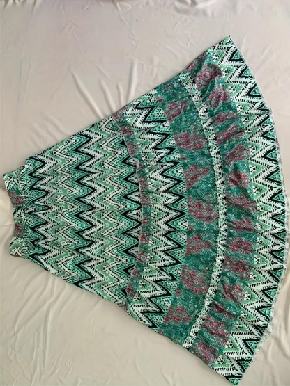 Kvinnors Maxirock Rynkad Boho Polyester-5