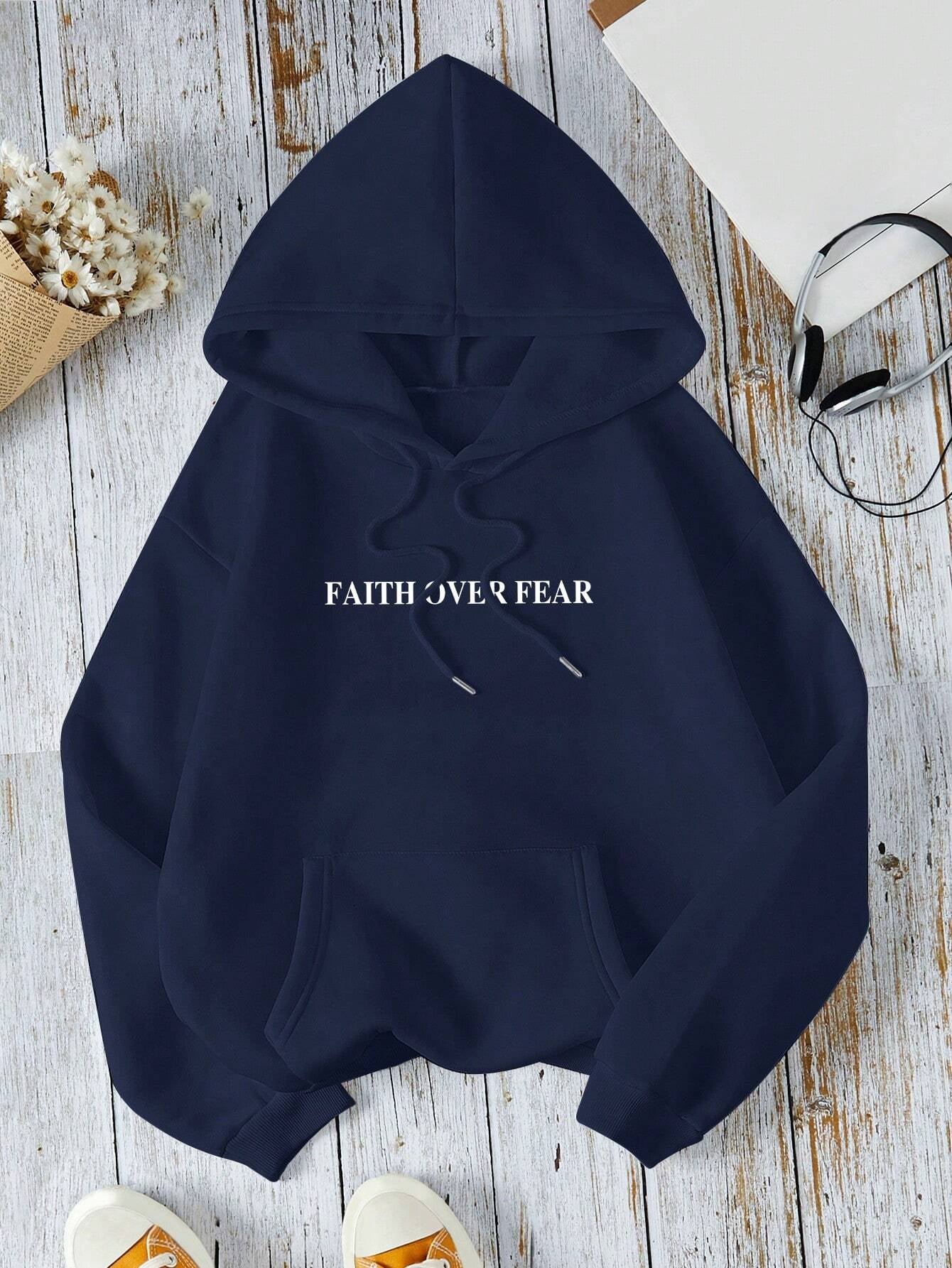 Lång Hoodie Dam Avslappnad Polyester med Justerbar Huva-2