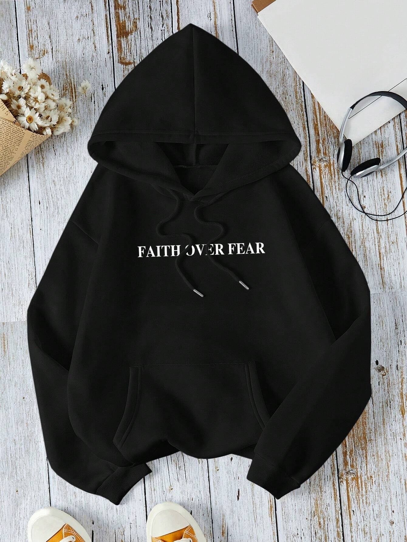 Lång Hoodie Dam Avslappnad Polyester med Justerbar Huva-3