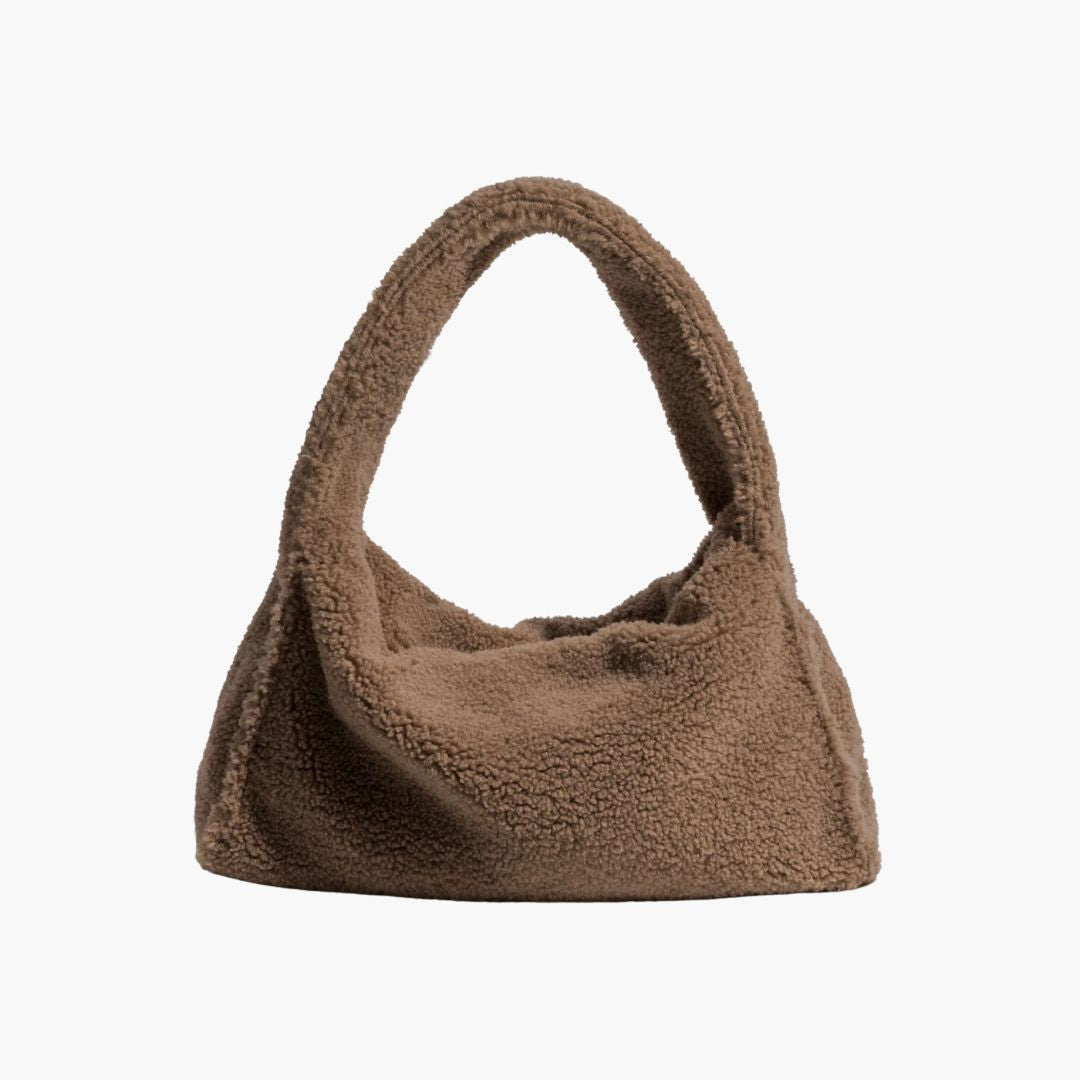 Dam Handväska Syntetiskt Läder med Konstpäls Elegant Design-1