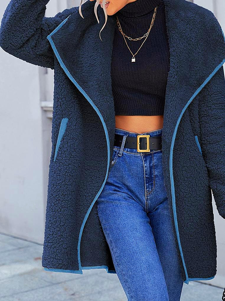 Kvinnors Medellång Kappa Lätt Passform Mjuk Textil-1