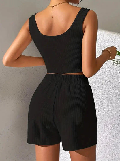 Kvinnors Sommaroutfit Trendig Bomull Andningsbar-3