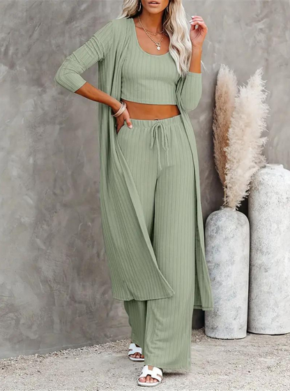 Variant image for Kvinnors Loungewear Set Mjuk Bomull Tre Delar-13