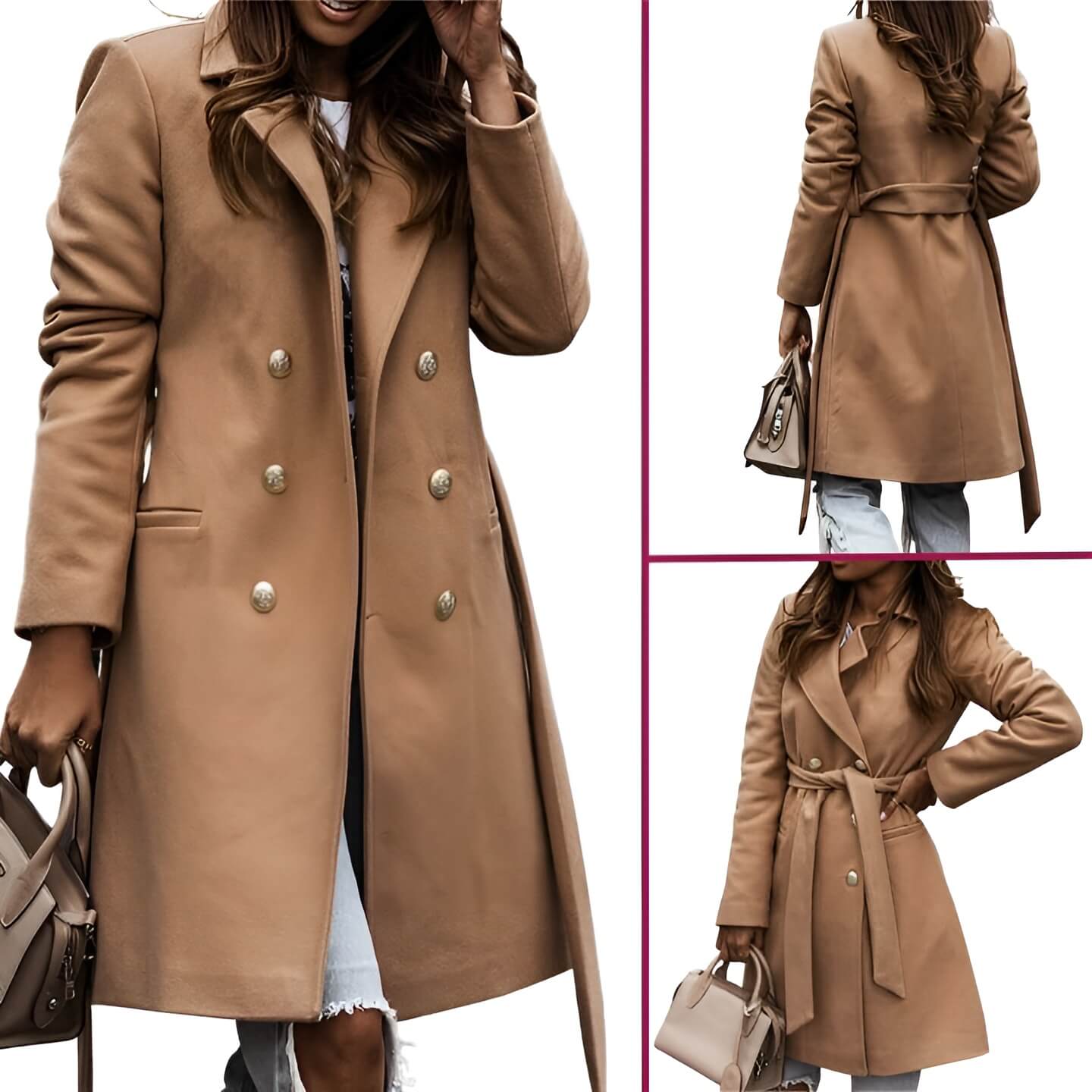 Dam Regnjacka Klassisk Bomull Vattenavvisande-3