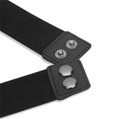 Herr Bälte Syntetiskt Läder Kedjedetaljer 3,5 cm 6