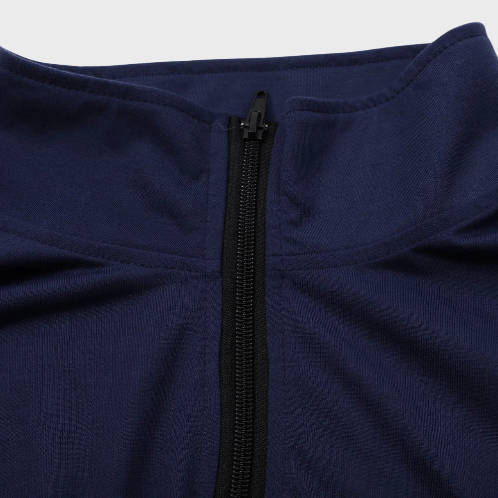 Herrjacka Vinter Polyester Låg Krage med Dragkedja-5