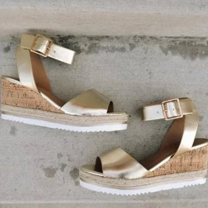 Sandaler Dam med Wedge Plattform – Veganvänligt Material, Bekväm Passform, 3 cm Plattform, Stilren Design 4