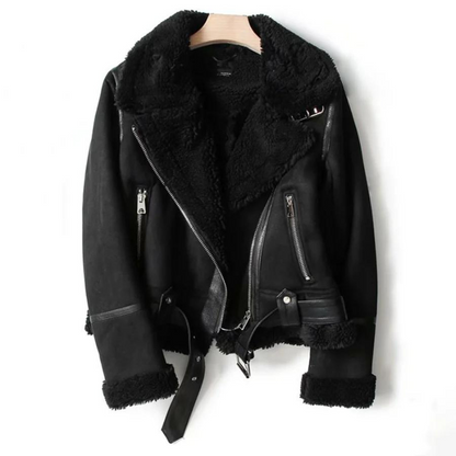 Variant image for Dam Läderjacka Elegant Sherpa-foder-6