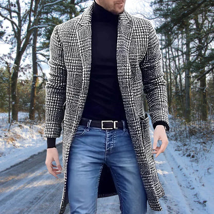 Dam Midi Kappa Rutig Polyester Ull Elegant 2
