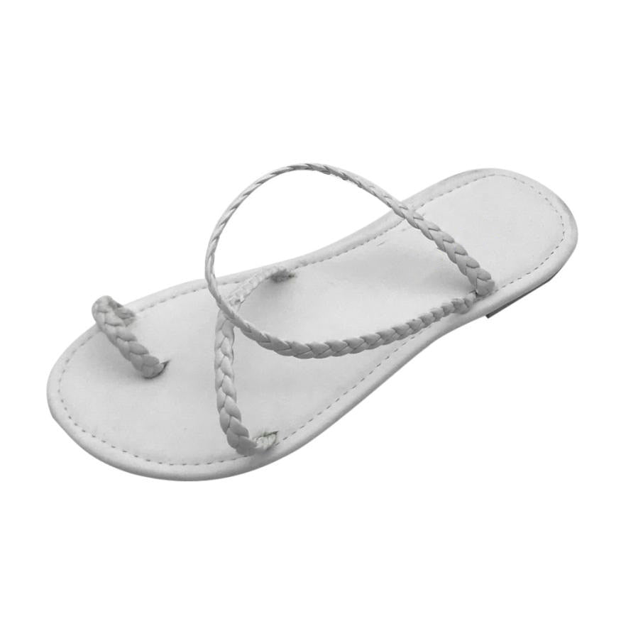 Dam Sandaler Gladiator Flätad PU-läder-5