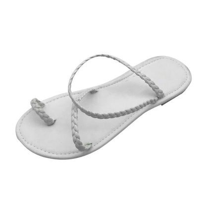 Dam Sandaler Gladiator Flätad PU-läder-5