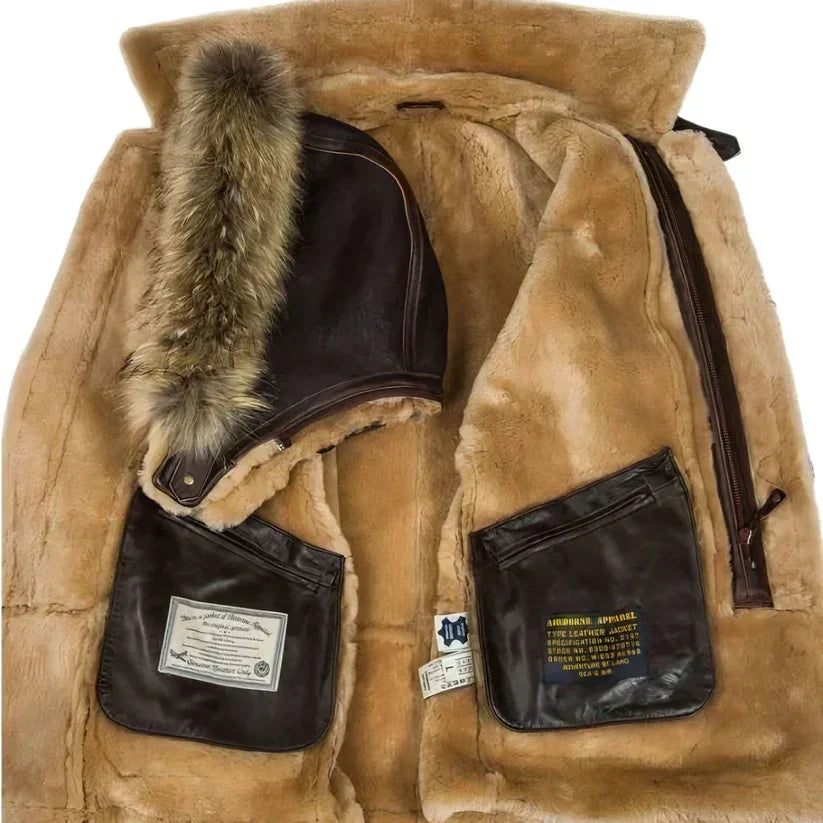 Herren Skinnjacka Modern Stil Högkvalitativt Läder-2