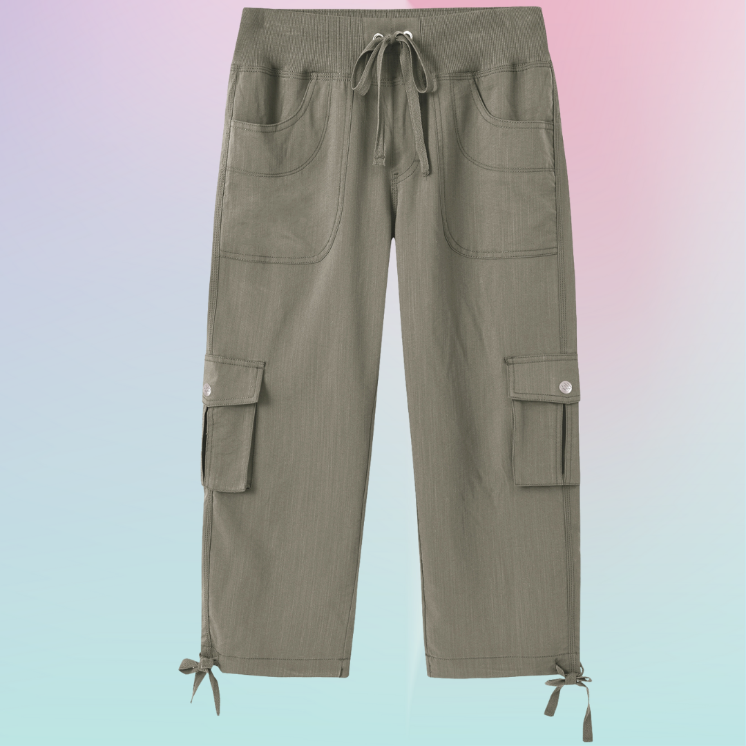 Variant image for Kvinnors Korta Byxor Cargo Högkvalitativt Material-25