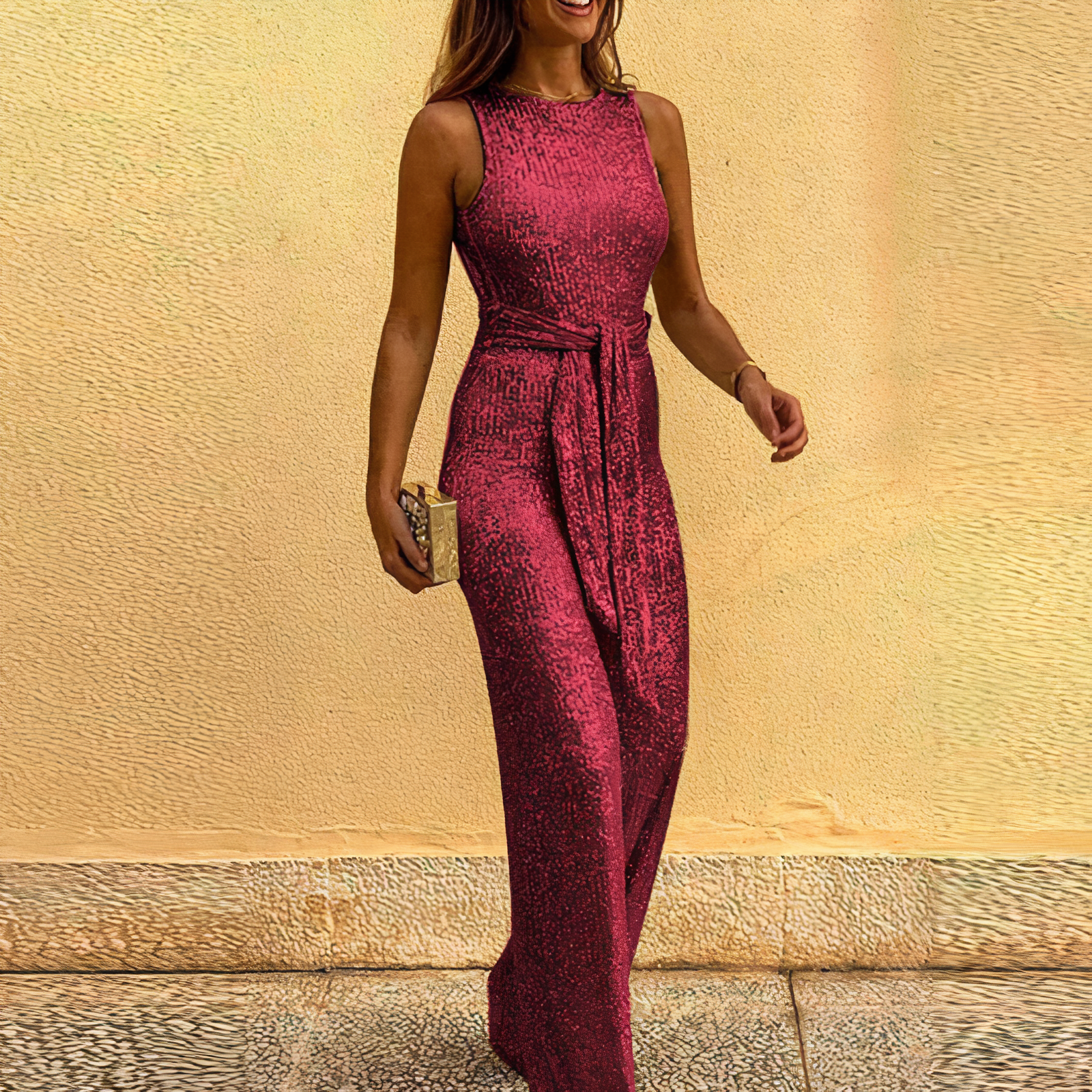Variant image for Dam Overall Glittrande Design Polyester Elegant Festlig Stil-21