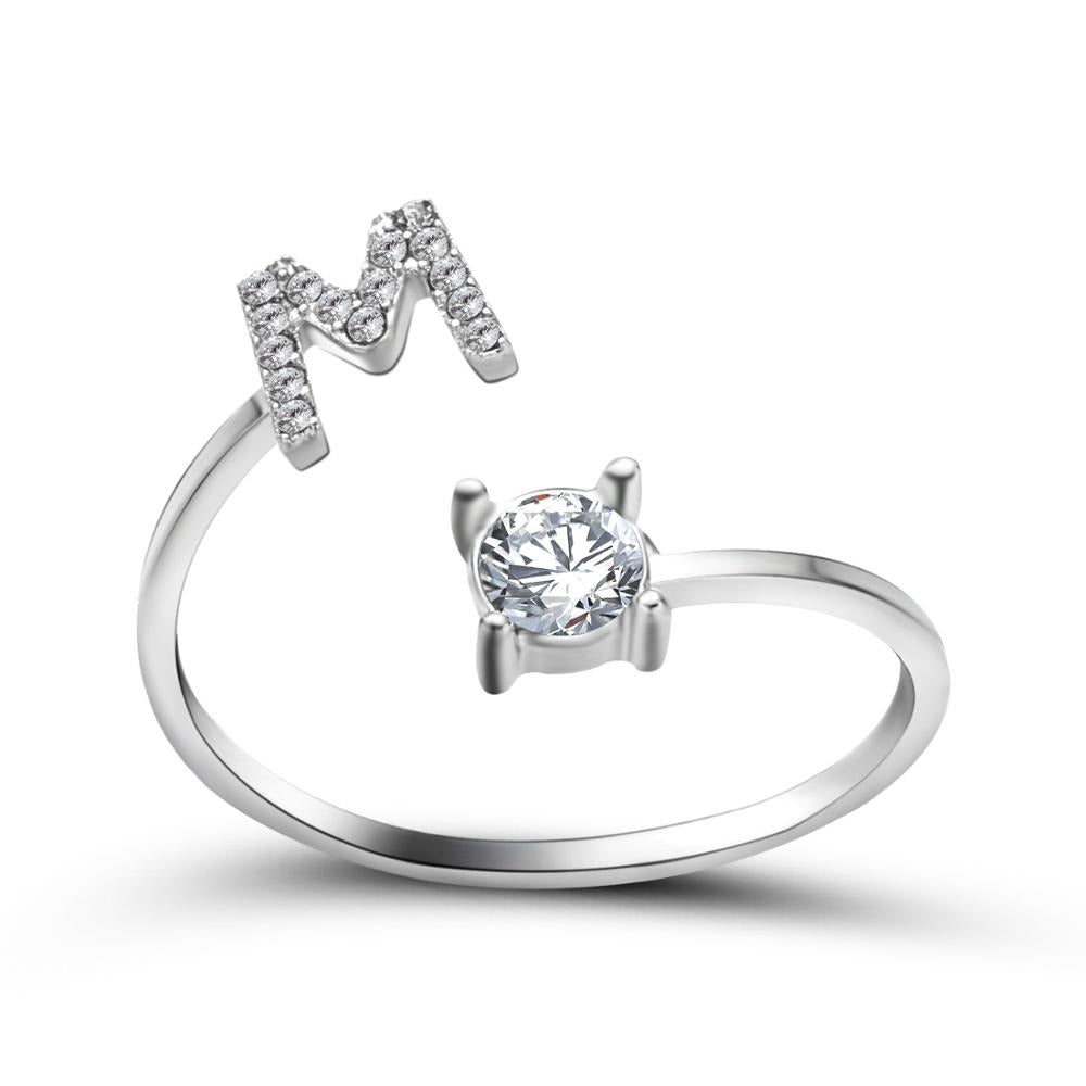 Variant image for Anpassningsbar Ring med Bokstäver i Metall för Män och Kvinnor-26