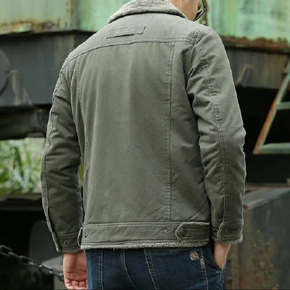 Herrjacka Vinter Denim med Teddyfoder-3