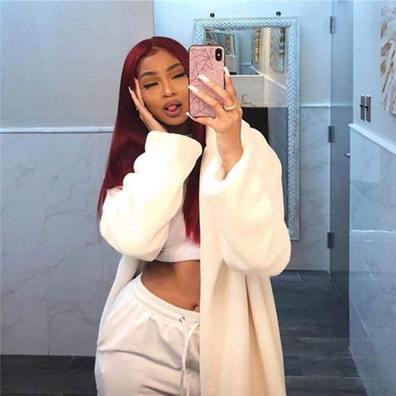 Dam Teddymantel Lång Plyschtare Elegant Mjuk-2