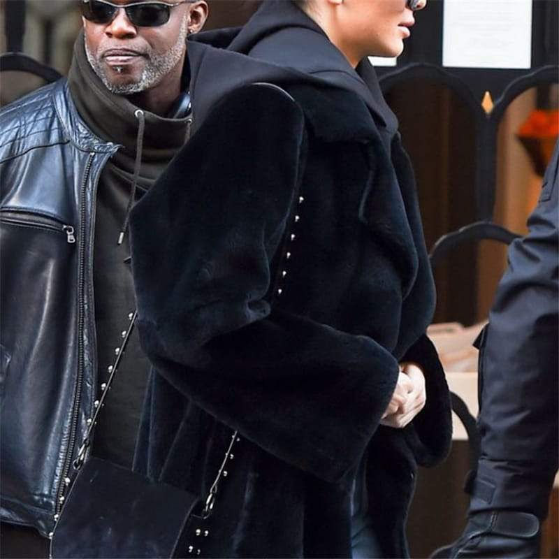 Dam Teddymantel Lång Plyschtare Elegant Mjuk-5