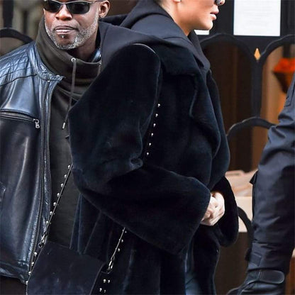 Dam Teddymantel Lång Plyschtare Elegant Mjuk-5