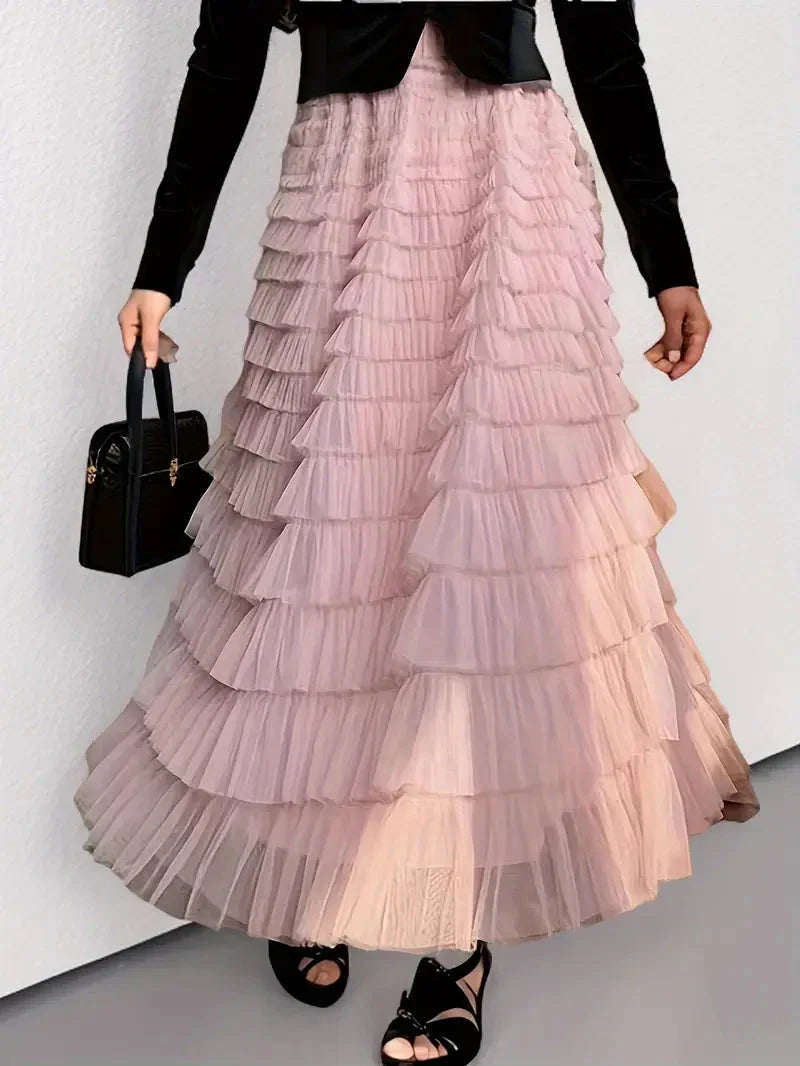 Variant image for Kvinnors Tyllkjol Trendig Design Luftig Polyester-21