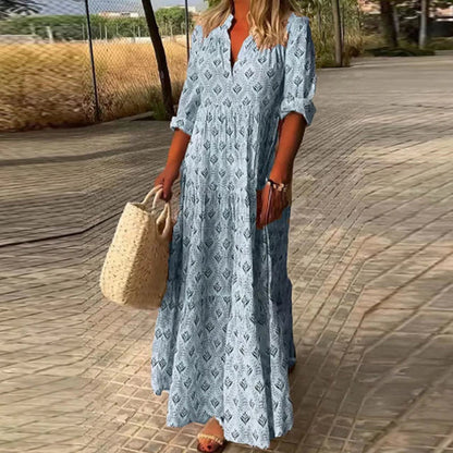 Variant image for Dam Klänning Boho V-ringning Luftigt Material-19