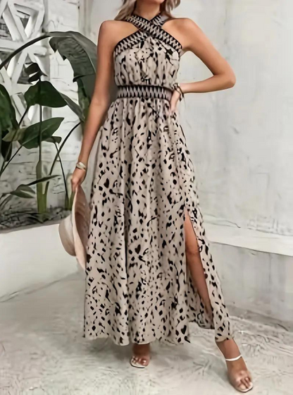 Variant image for Maxiklänning Dam Boho Lång Polyester Flödande Silhuett-13