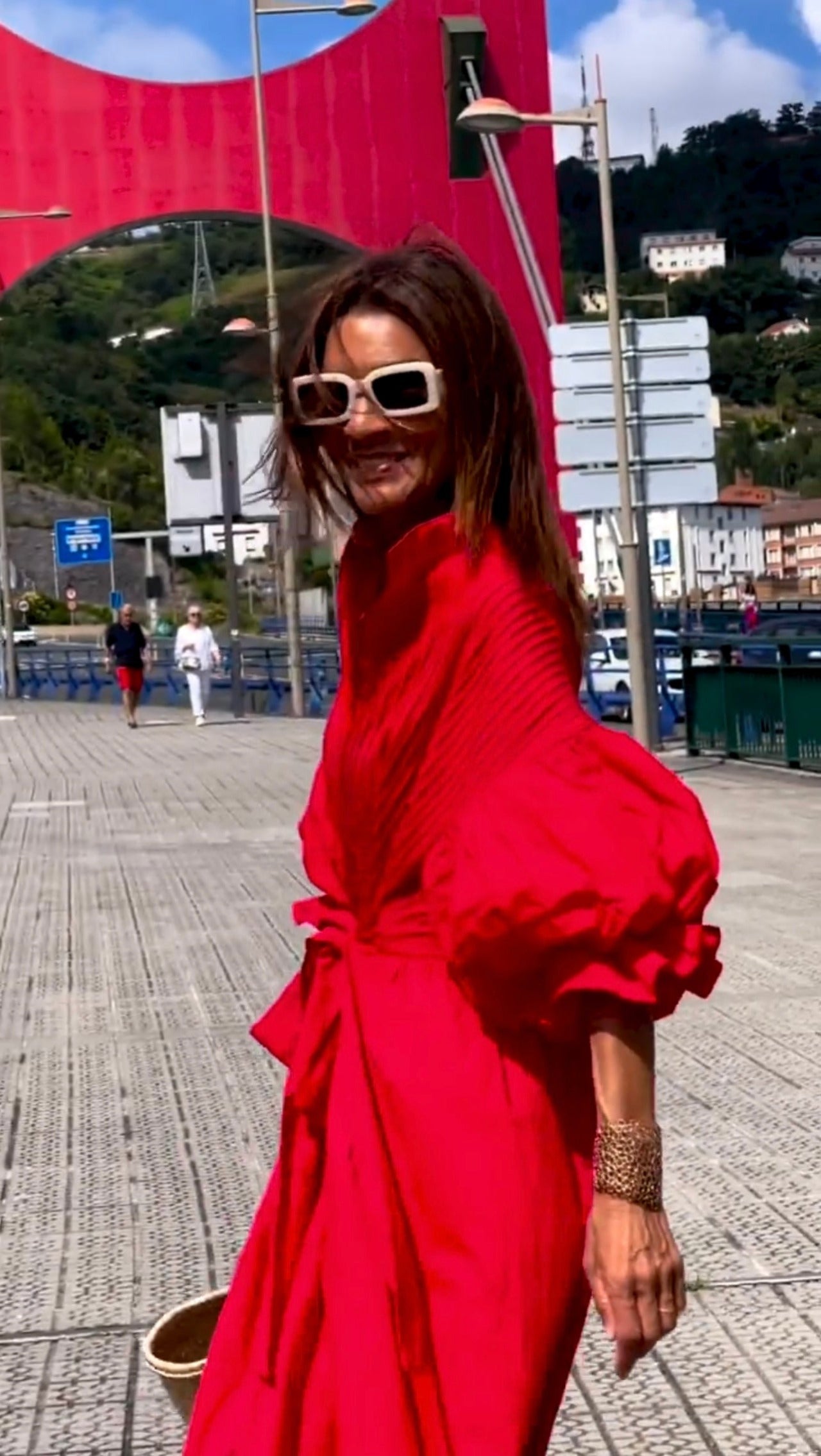 Dam Långklänning Lätt Passform Polyester för Fest och Vardag-2