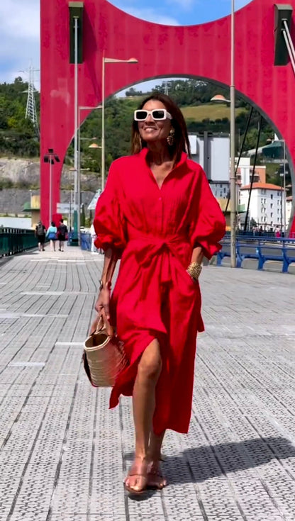 Dam Långklänning Lätt Passform Polyester för Fest och Vardag-6