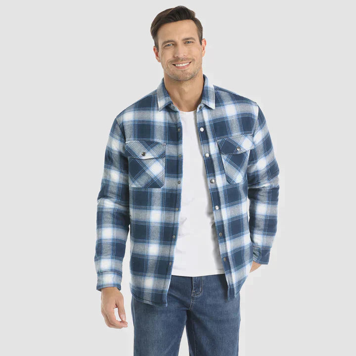Variant image for Herr Flanelljacka Fodrad med Huva i Quiltad Polyester-26