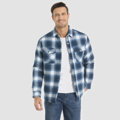 Variant image for Herr Flanelljacka Fodrad med Huva i Quiltad Polyester-26