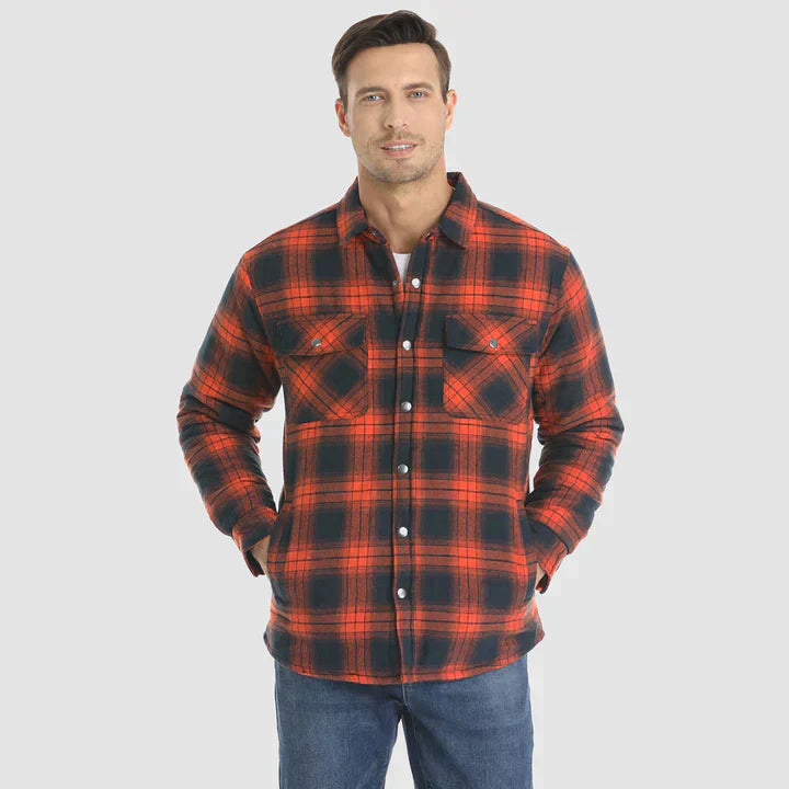 Variant image for Herr Flanelljacka Fodrad med Huva i Quiltad Polyester-1