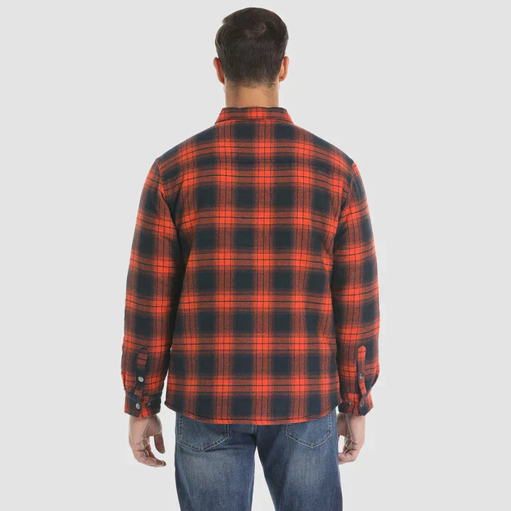 Herr Flanelljacka Fodrad med Huva i Quiltad Polyester-2
