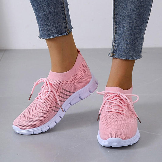 Kvinnors Sneakers Slip-On Ortopediska Andningsbart Tyg-1