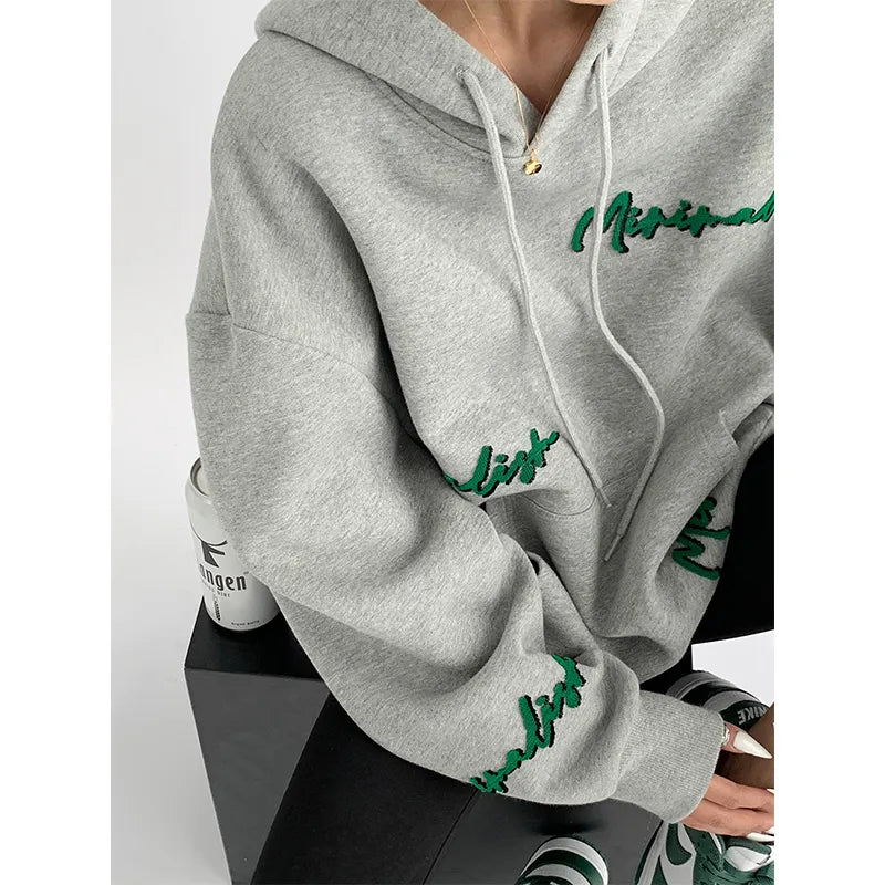 Damjacka med Huva Modern Polyester Trendig Design-5